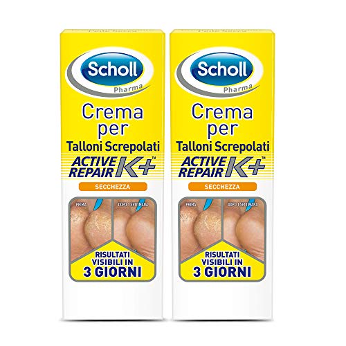 Scholl Crema K+ per Talloni Screpolati e Secchi, 2 Confezioni