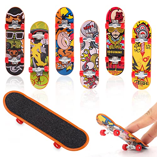 6 pezzi Mini Skate Dito, Mini Skateboard, Finger Skate, Professionisti Mini Skateboard per Bambini o come Decorazione
